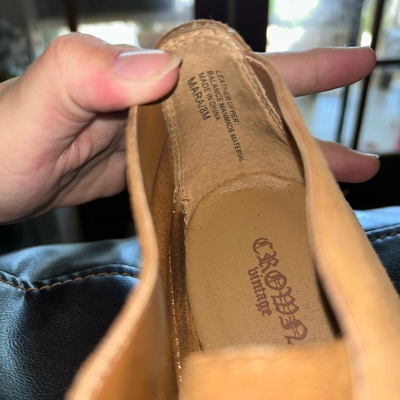 Crown Vintage Women’s Mara Hidden Wedge Tan Leather Moccasin Booties - Size 8 - Picture 4 of 11